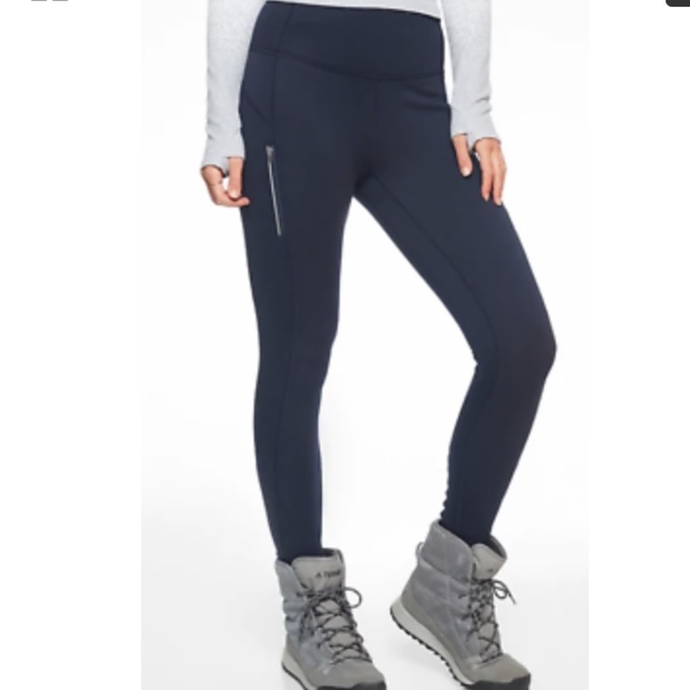 Athleta Ridge Tight Primaloft Fleece Run Reflectiv